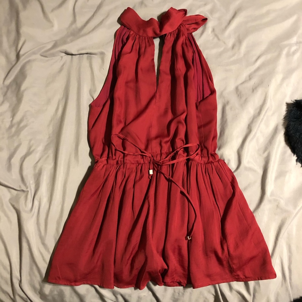 Casual Tie-Neck Romper